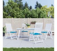 Cuscini per Sedia 4 pz Blu 50x50x3 cm in Tessuto Oxford