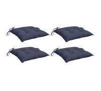 vidaXL Cuscini per Sedia 4 pz Blu Marino 50x50x7 cm in Tessuto Oxford