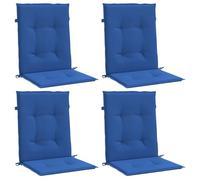 vidaXL 4X Cuscini per Sedie da Giardino Eleganti Morbidi Resistenti Arredi per Esterni Tessili Decorativi Blu Reale 100x50x3 cm in Tessuto Oxford