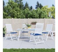 vidaXL Cuscini per Sedia 4 pz Blu Reale 50x50x3 cm in Tessuto Oxford