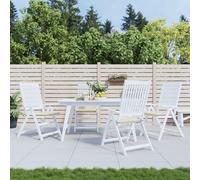Cuscini per Sedia 4 pz Crema 50x50x3 cm in Tessuto Oxford