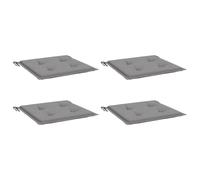 vidaXL Cuscini per Sedia 4 pz Grigi 50x50x3 cm in Tessuto Oxford