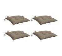 vidaXL Cuscini per Sedia 4 pz Tortora 40x40x7 cm in Tessuto Oxford