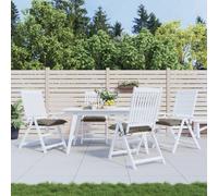 vidaXL Cuscini per Sedia 4 pz Tortora 50x50x7 cm Tessuto Oxford