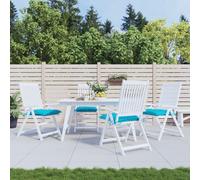 vidaXL Cuscini per Sedia 4 pz Turchese 50x50x7 cm Tessuto Oxford