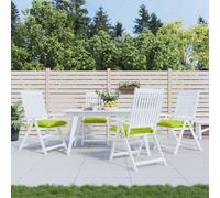 vidaXL Cuscini per Sedia 4 pz Verde Intenso 40x40x7 cm Tessuto Oxford