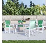vidaXL Set di 4 cuscini per sedia da giardino, 100 x 50 x 3 cm, colore: verde