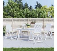 vidaXL Cuscini per Sedia 4pz Bianco Crema 40x40x7 cm in Tessuto Oxford