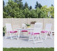 vidaXL Cuscini per Sedia 4pz Rosa 40x40x7 cm Tessuto