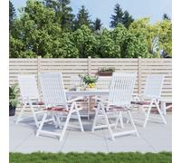 vidaXL Cuscini per Sedia 6 pz a Quadri Rossi 50x50x3 cm Tessuto Oxford