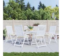 vidaXL Cuscini per Sedia 6 pz Bianco Crema 50x50x7cm in Tessuto Oxford, Cuscino da Esterni, Cuscino da Seduta, Cuscino da Giardino, Cuscini da Esterni