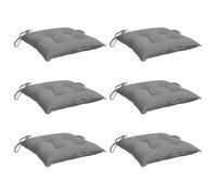 vidaXL Cuscini per sedia 6 pz Grigi 50x50x7 cm Tessuto Oxford