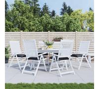 vidaXL Cuscini per Sedia 6 pz Neri 40x40x7 cm in Tessuto Oxford