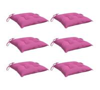 vidaXL Cuscini per Sedia 6 pz Rosa 50x50x7 cm in Tessuto Oxford