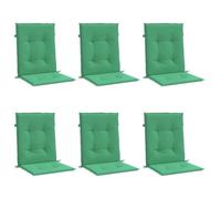 vidaXL Cuscini per Sedia 6 pz Verdi 100x50x3 cm in Tessuto Oxford