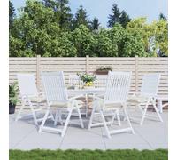 vidaXL Cuscini per Sedia 6pz Bianco Crema 40x40x7 cm in Tessuto Oxford