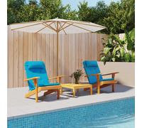 vidaXL Cuscini per Sedia Adirondack 2 pz Blu Chiaro in Tessuto Oxford, cuscino, cuscino per seduta, cuscino per seduta da esterno, cuscino per sedia
