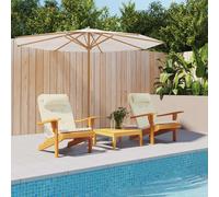 vidaXL Cuscini per Sedia Adirondack 2 pz Crema in Tessuto Oxford