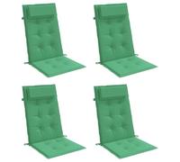 vidaXL Cuscini per Sedia con Schienale Alto 4 pz Verde Tessuto Oxford