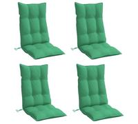 vidaXL Cuscini per sedia con schienale alto – 4 pz Verde in tessuto Oxford