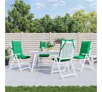 vidaXL Cuscini per Sedia con Schienale Alto 4 pz Verde Tessuto Oxford