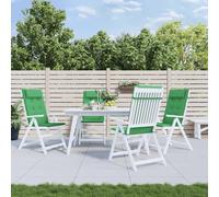 vidaXL Cuscini per Sedia con Schienale Alto 4 pz Verde Tessuto Oxford