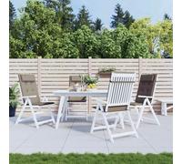 vidaXL Cuscini per Sedia con Schienale Alto 4pz Tortora Tessuto Oxford