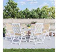 vidaXL Cuscini per sedia con schienale alto Tessuto Oxford 6 pz Beige