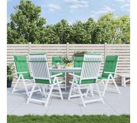 vidaXL Cuscini per sedia con schienale alto – 6 pz – Verde – Tessuto Oxford