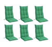 vidaXL Cuscini per sedia con schienale alto 6 pz Verde in tessuto Oxford