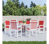 vidaXL Cuscini per Sedia da Giardino 6 pz Rossi 100x50x3 cm in Tessuto