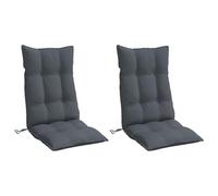 vidaXL Cuscini per Sedia Schienale Alto 2 pz Antracite Tessuto Oxford