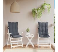 vidaXL Cuscini per Sedia Schienale Alto 2 pz Antracite Tessuto Oxford