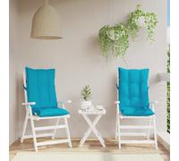 vidaXL Cuscini per Sedia Schienale Alto 2pz Turchese in Tessuto Oxford