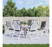 vidaXL Cuscini per Sedia Schienale Alto 6 pz Grigio Tessuto Oxford