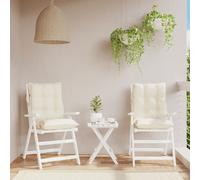 vidaXL Cuscini per Sedia Schienale Basso 2 pz Crema in Tessuto Oxford