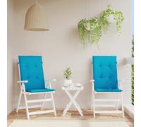vidaXL 2x Cuscini per Sedie da Giardino Blu 120x50x3 cm Coprisedia Copertura in Tessuto Oxford