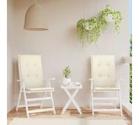 vidaXL Cuscini per Sedie 2 pz Crema 120x50x3 cm in Tessuto