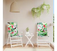 vidaXL Cuscini per Sedie 2 pz Multicolori 120x50x3 cm in Tessuto