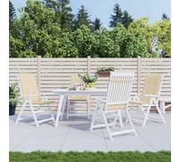 vidaXL Cuscini per Sedie da Giardino 4 pz Beige 120x50x3 cm in Tessuto