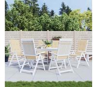 vidaXL Cuscini per Sedie 6 pz Beige 120x50x3 cm in Tessuto