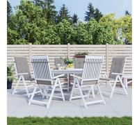 vidaXL Cuscini per Sedie 6 pz Grigi 120x50x3 cm in Tessuto