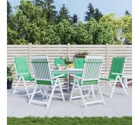 vidaXL Cuscini per Sedie 6 pz Verdi 120x50x3 cm in Tessuto