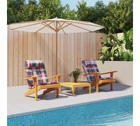 vidaXL Cuscini per sedie a scacchi 2 pcs Quadro Rosso 58 x 77 x 4,5 cm