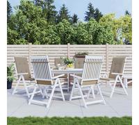 vidaXL Cuscini per Sedie Alte 6 pz Tortora 120x50x3 cm in Tessuto
