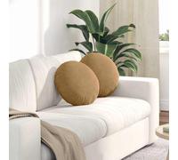 vidaXL Cuscini per Seduta 2 pcs Marrone Ø 40 x 13 cm Velluto