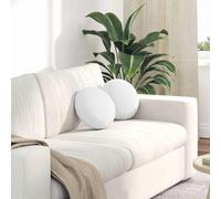vidaXL Cuscini per Seduta 2 pz Tessuto Bianco Ø30 x 13 cm