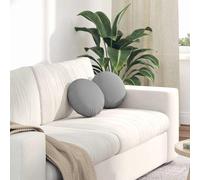vidaXL Cuscini per Seduta 2 pz Tessuto Grigio Nuvola Ø30 x 13 cm