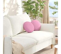 vidaXL Cuscini per Seduta 2 pz Tessuto Rosa Ø30 x 13 cm