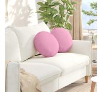 vidaXL Cuscini per Seduta 2 pz Tessuto Rosa Ø40 x 13 cm